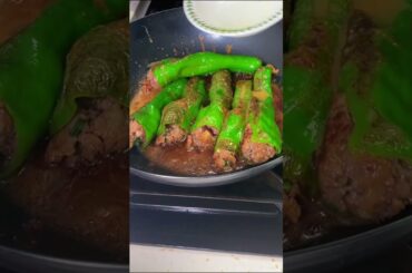 Tiger skin green pepper stuffed with meat #food #chinsesefood #foodie #cooking