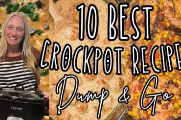 TOP 10 BEST DUMP & GO CROCKPOT DINNERS | The Easiest Crockpot Recipes!