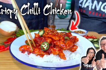 How Chinese Chefs Cook Crispy Shredded Chilli Chicken - Mum and Son Professional Chefs Cook