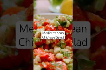 Mediterranean Chickpea Salad! Easy Mediterranean Diet Recipe #shorts #chickpeas