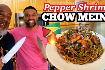 How to make Pepper Shrimp Chow Mein ft. Chef Devan! | Deddy's Kitchen