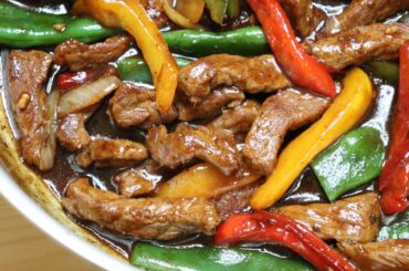 EASY PEPPER STEAK | QUICK AND TASTY EASY BEEF STRIPS FOR LUNCH OR DINNER