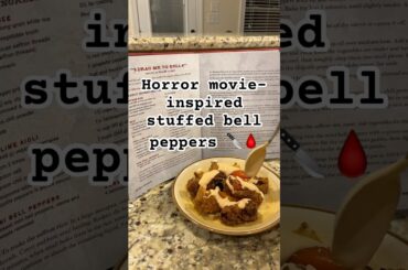 Stuffed bell peppers inspired by Drag Me to Hell #veganuary #veganrecipes #cookingvideo #dinnerideas