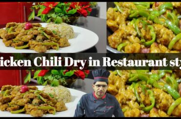 EASY CHICKEN CHILI DRY IN RESTAURANT STYLE BY CHEF HONEY