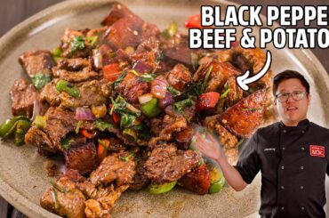Hong Kong Black Pepper Beef & Potato Stir Fry!