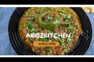 Ep:28. Shimla Mirch Keema Recipe| Delicious Stuffed Bell Pepper| Keema bhari Shimla| Urdu Recipes.