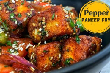 Restaurant-Style Pepper Paneer Fry at Home | Easy Snack recipe | Party recipe | Pepper paneer dry