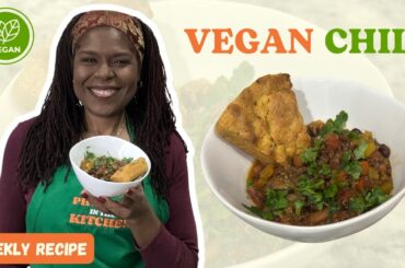 Slow Cooker Plant-Based Chili with Mushrooms | Plant-Based Recipe