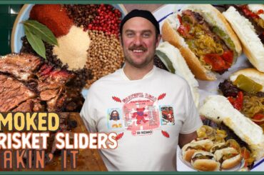 Smoked BEEF BRISKET Sandwich! Perfect with Peppers, Pickles and Onions | Makin' It! | Brad Leone