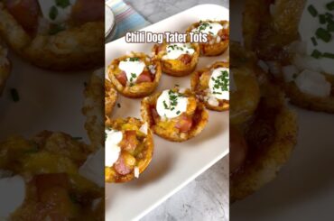 Chili Dog Tater Tots | DAY 3 #appetizers #superbowl #recipe