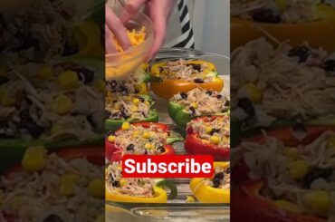 Southwest stuffed bell pepper meal prep #shorts