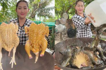 Sros yummy cooking vlogs: Catfish yummy sour recipe, Chicken fry bell pepper, Mommy Chef cooking