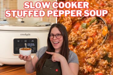 Slow Cooker Stuffed Pepper Soup Recipe