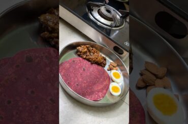 Morning Breakfast Recipe | Beetroot Chapati Mushroom Pepper Masala #shortsfeed #tamilshorts  #shorts