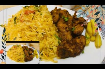 BEST PEPPER RICE WITH CHICKEN FRY RECIPE BY HYDERABADI FOOD HUB