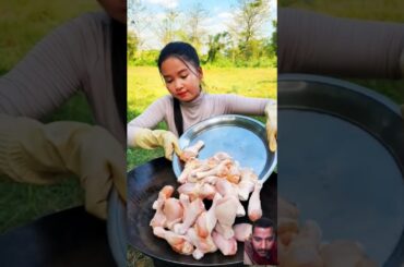 How to make chicken with chili cooking recipe|food eating challenge video #shorts #shortsvideo #food