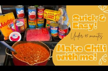 Make homemade Chili with me! Easy Chili Recipe