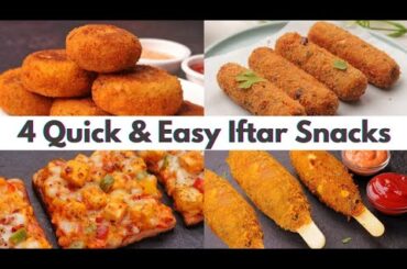 4 Easy Snacks Recipes For Iftar - Part 3 | Ramzan Iftar Snacks Recipes