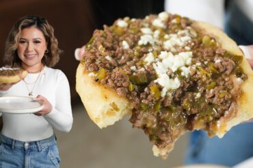 So Easy FRY BREAD & GROUND BEEF GREEN CHILI, meal on a budget!