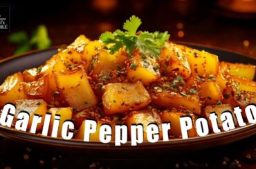 Easy and Tasty PotatoFry! Aloo Fry/Garlic Pepper Potato Fry Recipe