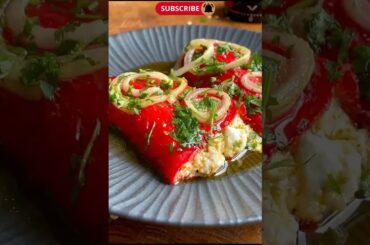 Make Stuffed Peppers With Feta #shorts #food #cooking #recipe