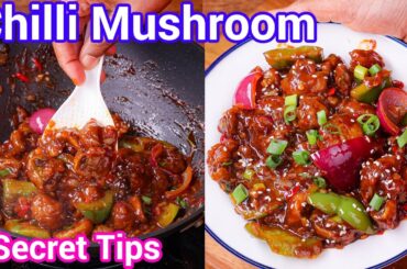 Chilli Mushroom Dry Recipe with Secret Tips & Tricks for Crisp & Crunchy | Mushroom Chilli