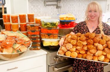 MASSIVE HOMEMADE FREEZER MEALS on a BUDGET from SCRATCH, plus EPIC MEAL PREP for My Family of 10!