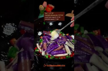 9 Trending stir fried eggplant with chili pepper recipe in China Do u want to try #recipe #cooking