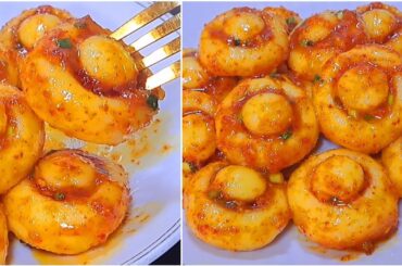 Better than Noddles | Korean Chilli Garlic Potatoes Bite | Chewy Seasoned Potato