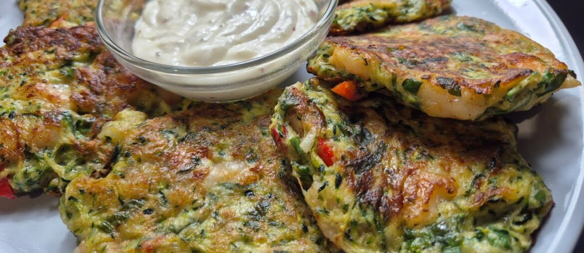 Zucchini Fritters With Prawns | Simple Delicious Recipe