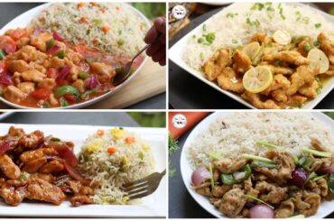 4 Restaurant Style Chicken Recipes, Chicken Manchurian, Chili Chicken, Lemon Chicken, Pepper Chicken