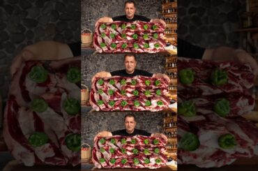 Juicy Beef Ribs & Colorful Peppers Accordion Baked in the Oven! A Must-Try Recipe #shorts #beef