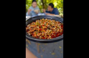 The encounter of bell peppers and chicken gizzards will unlock a spicy new world for us #happy spri