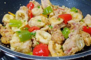CRISPY, MASARAP AT MALINAMNAM! EASY TO MAKE SALT AND PEPPER SQUID RECIPE!