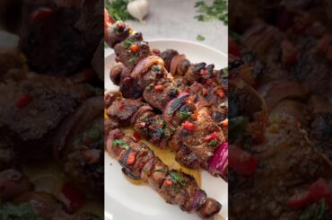 Chilli Garlic Butter STEAK Skewers. Recipe #steak #shortsfood #cooking #recipes #fyp