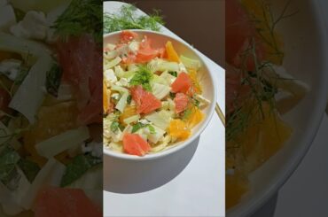 Fennel Salad Recipe | Refreshing Summer Salad with Pink Grapefruit,Orange & Mint