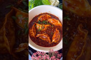 Chilli Garlic Momos#food