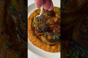 Balsamic Glazed Leeks & Muhammara