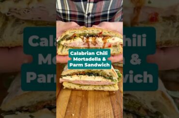 How to Make a Next-Level Mortadella Sandwich #sandwich #recipe #shorts