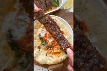 SPICY LAMB, MINT & FETA SHEET PAN KEBABS. #shorts #food #cooking #lifestyle #recipes