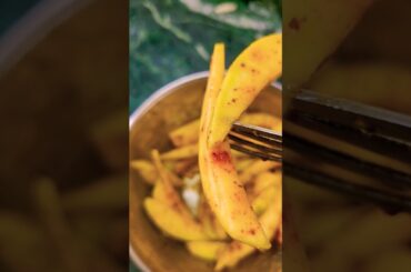 Raw Mango with Red chili and Salt #shorts #youtubeshorts #viral #subscribe #trendingshorts #songs