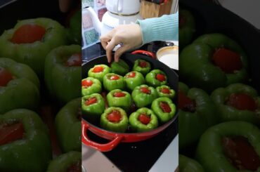 Vegan Stuffed Peppers, Turkish Style