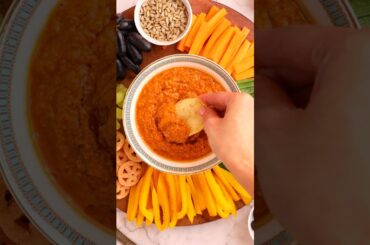 Red Pepper Tapenade | Easy Dip Recipe | Italian recipe |  Vegan | Easy Mediterranean Appetiser