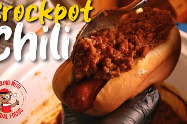 The Best Crockpot Hot Dog Chili Recipe | Slow Cooker Coney Dog Chili Sauce