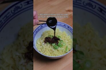 Learning to cook Chili Oil Noodles for my Future Wife! #SHORTS