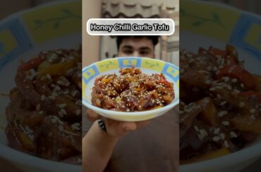 Honey Chilli Garlic Tofu | 32g protein #recipe #viralshorts #shortsfeed #shorts #ytshorts #tranding