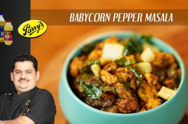 Venkatesh Bhat makes Babycorn Pepper Masala | babycorn melagu curry