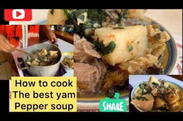 Goat meat and yam pepper soup Nigeria