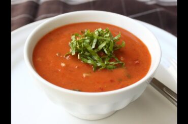 Gazpacho Recipe - Cold Tomato Cucumber Pepper Soup