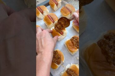 Mini Chili Dogs #shorts #bbq #hotdogs